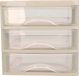 PLASTICFORTE Ladeblokje/bureau organizer 3x lades - taupe/transparant