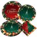 Ensemble de vaisselle et serviettes de Noël pour 16 personnes