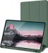 Techsuit Housse de tablette pliable à trois volets avec porte-stylo pour Samsung Galaxy Tab S6 Lite - Vert