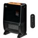 Chauffage Électrique 2 en 1 avec humidificateur, lumière LED 3 couleurs, minuterie et télécommande, 33 x 21 x 49,5 cm, noir