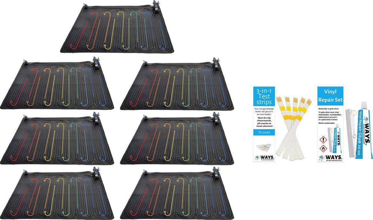 Intex Zwembad verwarming - 7 stuks - Geschikt voor en Bestway filterpompen & WAYS Reparatieset en Teststrips