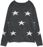 VERO MODA Dames Trui VMDOFFY INTARSIA LS O-NCK PULLOV GA Dark Grey Melange XL