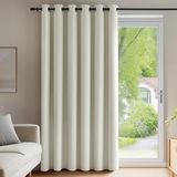 Deconovo Verduisterende Gordijn, 203x214 cm, 1 Stuk, Lichtbeige