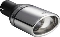 Ulter Sport Uitlaatsierstuk - Ovaal 120x80mm Schuin - Lengte 120mm - Montage ->60mm - RVS