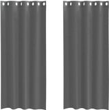 vidaXL Gordijnen voile met doorvoertules 2 st 140x225 cm donkergrijs