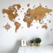 LosokaWood Décoration murale carte du monde 3D Wzór 6
