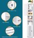 Armoire de salle de bain - Armoire de rangement - Polyvalente pour salle de bain/cuisine/salon/salle à manger - Auto-assemblage - Blanc