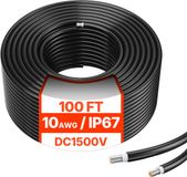 VEVOR 30,48m Zonne-Energiekabel 6mm²/10awg IP67 PV-Kabel Xlpe Koperen Verlengkabel