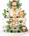 Safari cake topper pour baby shower - Mignon jungle - Décorations de gâteau pour le premier anniversaire