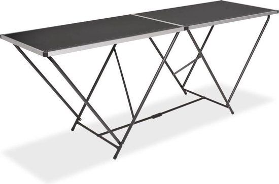 vidaXL Behangtafel inklapbaar 200x60x78 cm MDF en aluminium