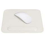 Londo Leder Mousepad met Polssteun, Wit