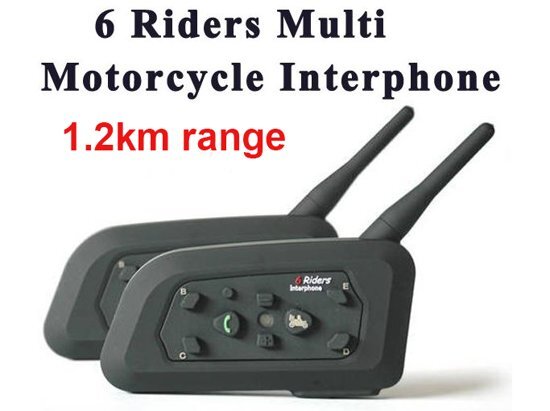 Interphone 2 modules v6 motor intercom bluetooth headset communicatie systeem