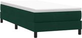 vidaXL Boxspringbed without mattress, velvet, dark green, 100x210 cm