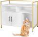 Relaxdays Kattenkast - 90x74x45 cm - Wit/Goud