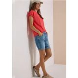 cecil Shirt met rimpels in effen kleur