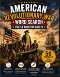 American Revolutionary War Word Search: 50 Large Print Puzzles
