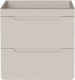 Vente-unique Zwevende onderkast met waskommeubel - Beige - 60 cm - ARUBA