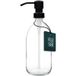 Icecat Distributeur de savon transparent avec pompe en acier inoxydable