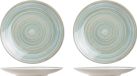 Cosy&Trendy Billiet - Vanlaere 4x stuks ontbijt/dessert bordje Turbolino blauw 22 cm