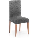 ECOMMERC3 2 stoelhoezen van jacquard-stof, bi-elastisch, donkergrijs, super elastisch, ademend en verstelbaar