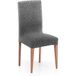 ECOMMERC3 2 stoelhoezen van jacquard-stof, bi-elastisch, donkergrijs, super elastisch, ademend en verstelbaar