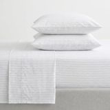 Nautica Twin Sheet Set, Katoen Percale Beddengoed Set, Crisp & Cool, Lichtgewicht & Ademend (Boei Line Grey, Twin)