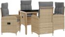 vidaXL Table de salle à manger 5 pièces beige et gris clair polyrotin