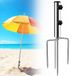 Merkloos Parasol Grondpen met Grondanker - Stabiele Parasolhouder voor Buiten