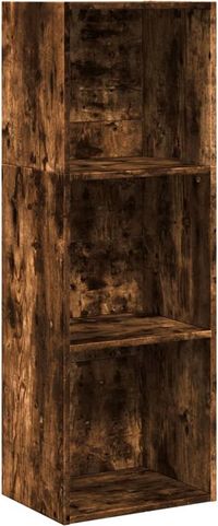 vidaXL Boekenkast, gerookt eiken, 40 x 30 x 114 cm, bewerkt hout