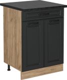 Vicco R-Line Keukenonderkast – 60 cm met lade, WB Antraciet Antraciet landhuis