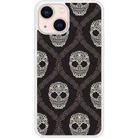 Apple iPhone 13 Floral skull Verstevigd hoesje met sublimatie bedrukking