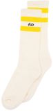 Alfredo Gonzales unisex athletic sokken stripes wit & geel