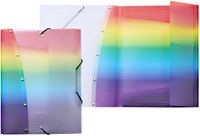 VELOFLEX 4442404 Rainbow Diamond Map, DIN A4, Met Elastische Band, Veelkleurig