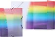 VELOFLEX 4442404 Rainbow Diamond Map, DIN A4, Met Elastische Band, Veelkleurig