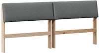 vidaXL - Gestoffeerd hoofdbord - Donkergrijs - 200 cm - Massief grenenhout