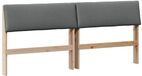vidaXL - Gestoffeerd hoofdbord - Donkergrijs - 200 cm - Massief grenenhout