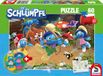 Schmidt Spiele Azrael in Schlumpfhausen, 60-delige kinderpuzzel, inclusief 2 figuren, meerkleurig