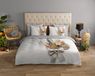 Good Morning dekbedovertrek bloemen - 1 persoons 140x200/220 cm - Grijs - 100% Katoen renforcé