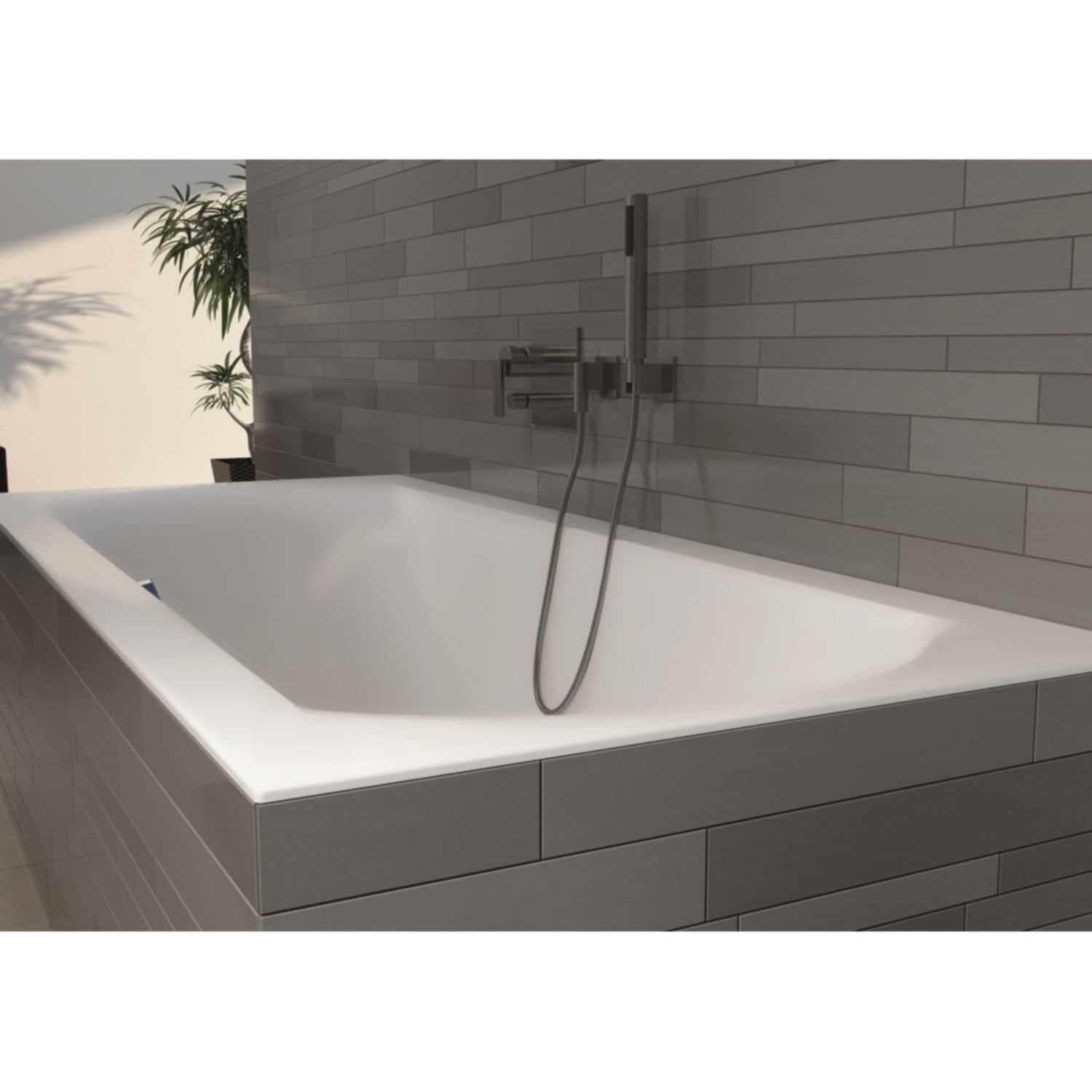 Riho Linares Ligbad - 190x90cm - Velvet White (Mat wit) - Acryl - Rechthoek