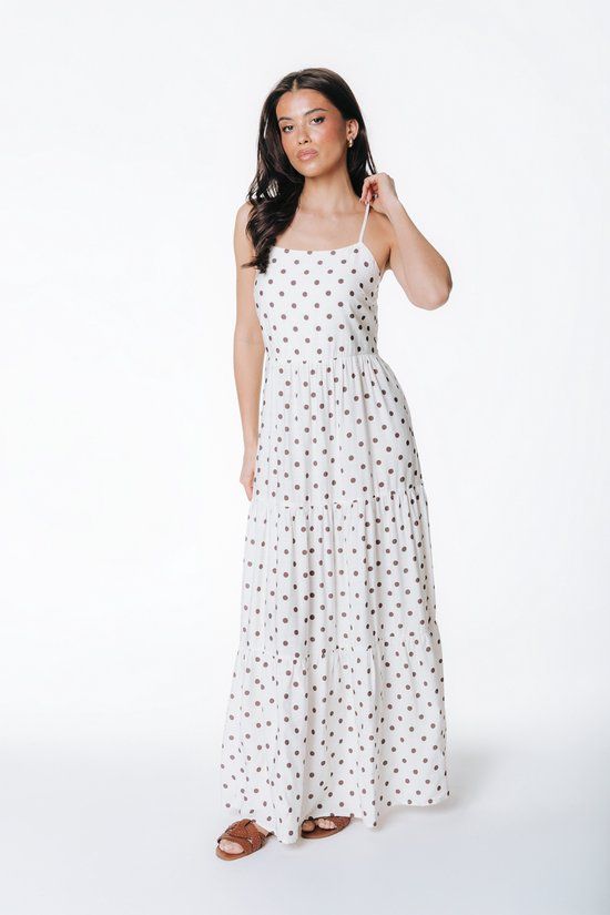 Colourful Rebel Fenna Polk a Dot Spaghetti Dress - L