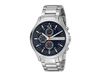 Armani Exchange Męski zegarek z mechanizmem chronografu i kopertą o średnicy 46 mm oraz paskiem ze stali szlachetnej skóry lub silikonu