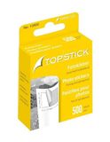 TopStick 13900 fotostickers, 500 stuks, dubbelzijdige plakstrips voor fotoalbum, plakboek, gastenboek, fotoboek, zelfklevende pads voor foto's in dispenserdoos, wit