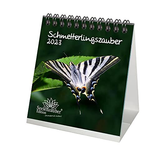 Seelenzauber Vlindermagie tafelkalender voor 2023 formaat 10 cm x 10 cm vlinder -