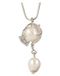 Bol collier met duo parel hanger