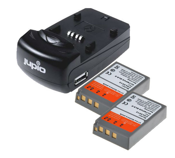 Jupio Kit met 2x Battery PS-BLS5/PS-BLS50 1210mAh + USB Single Charger