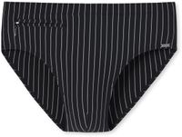 SCHIESSER Nautical Casual maillot de bain homme - slip de bain avec poche zippée tricot recyclé rayures noir