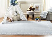 Safavieh Bella Collection BEL151A Handmade Light Blue and Ivory Premium Wool Area Rug Transctioneel. 4' x 6' lichtblauw