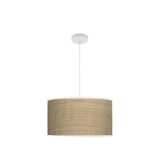 VoltShine Modieuze hanger 2 x E27 wit/licht riet, afmetingen regx40 x 40, inclusief diffuser, ideaal voor de verlichting en decoratie van moderne ruimtes.