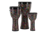 GEWA Liberty Djembé Nestable - Set bestaande uit: 8", 10", 12" - Patroon: Crazy Neon