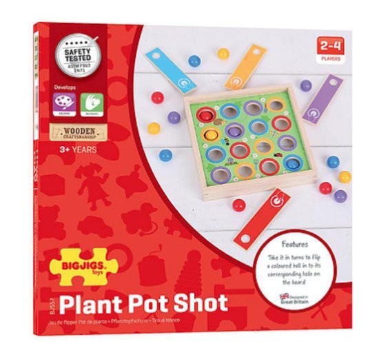 Bigjigs Toys plant pot shot richt schiet en scoor